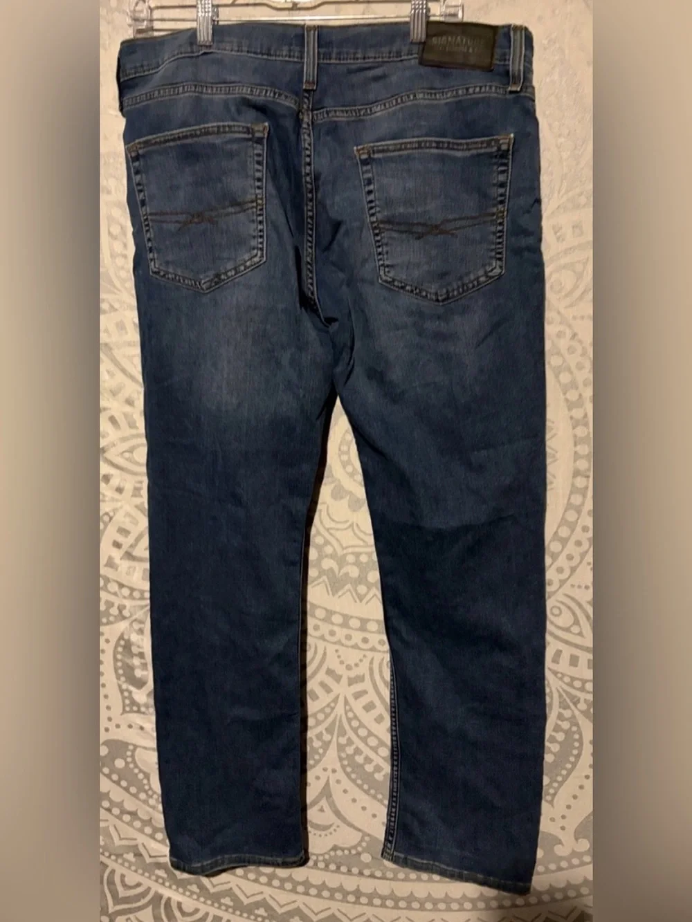 Signature by Levi Strauss & Co. Men's Straight Fit Blue Jeans | 36x30 👖